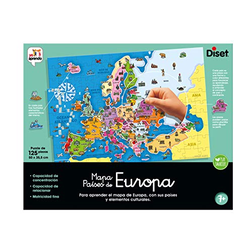 Diset - Países de Europa, Puzle educativo para aprender la geografía europea a partir de 7 años