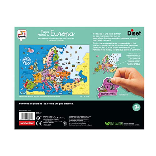 Diset - Países de Europa, Puzle educativo para aprender la geografía europea a partir de 7 años