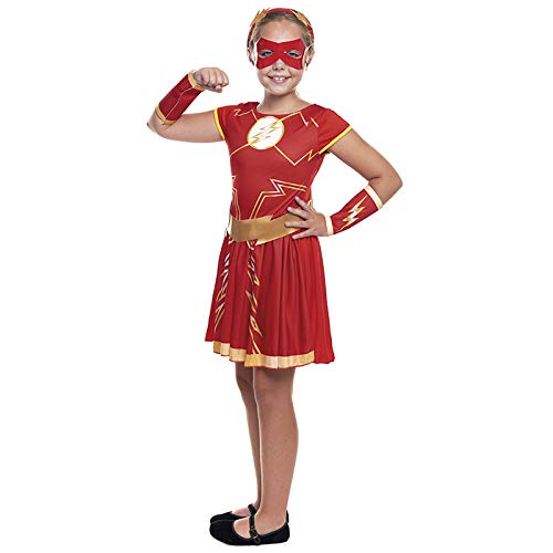 Disfraz Superheroína Fugaz Girl Niña【Tallas Infantiles de 3 a 12 años】[Talla 5-6 años] | Disfraces Niñas Superhéroes Carnaval Halloween Regalos Niños Cosplay Cómics