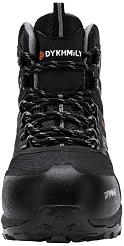 DKMILY DRY Botas de Seguridad Hombre Dinámico Impermeable Cabeza de Acero Zapatos de Seguridad Antideslizante Antiestático(Negro Gris,47)
