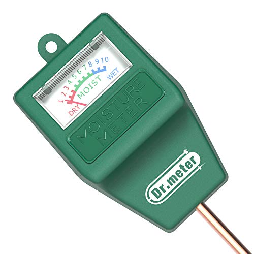 Dr.meter Medidor de Suelo, Sensor de Humedad higrómetro para jardín, Plantas de césped en Interiores y Exteriores (no Necesita batería)