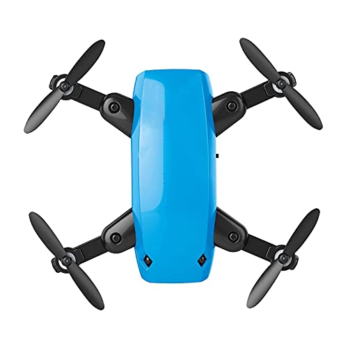 Drone RC con cámara 4K HD, cuadricóptero Plegable con función de Ajuste de Velocidad, Desplazamiento automático, Aterrizaje/Retorno con un Clic, Sensor de Gravedad, 360 Grados; Rollover Blue (Azul)
