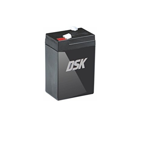 DSK 10355 - Batería de Plomo AGM Recargable Sellada de 6V y 4,5 Ah. Ideal para Alarma del hogar e Industria, Juguetes eléctricos, Cercados, Balanzas y Aparatos de Movilidad