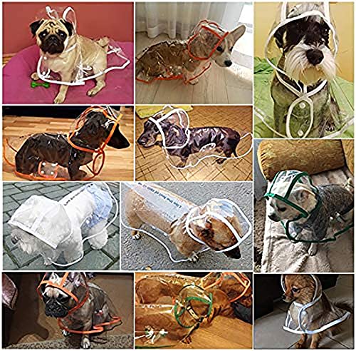 Ducomi Dogalize - Abrigo impermeable para perro con capucha de nailon transparente - Abrigo impermeable Poncho para perros de talla pequeña y mediana, abrigo de lluvia impermeable (negro, XL)