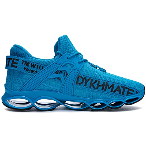 DYKHMATE Zapatillas de Deporte Hombres Mujer Running Zapatos para Correr Antishock Gimnasio Sneakers Deportivas Transpirables (Azul,41 EU)