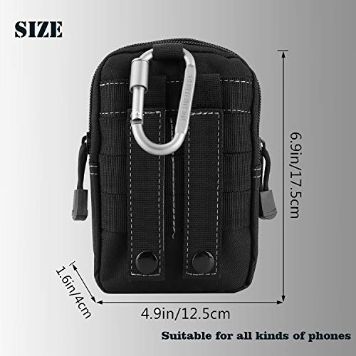 E-Bestar Tactical Belt Waist Bag Crossbody para teléfono móvil, ciclismo, pesca, uso diario (negro)