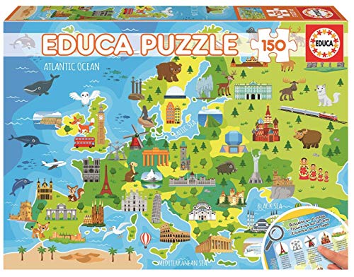 Educa - Mapa Europa Puzzle, 150 Piezas, Multicolor (18607)