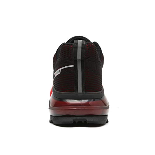 Eisrumu Zapatillas de Trail Running Hombre, Calzado de Correr en montaña para Adultos Unisex Negro Rojo 46EU