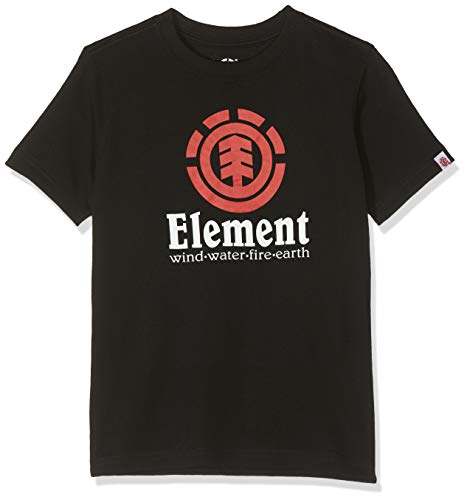 Element Vertical SS Boy Camiseta de Manga Corta, Niños, Negro (Flint Black), 8