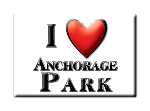 Enjoymagnets Anchorage Park (Eng) Souvenir IMANES DE Nevera Inglaterra England IMAN Fridge Magnet Corazon I Love