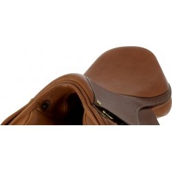 Eric Thomas 134010565 Grained Leather Fitter-Sillín de Salto, Unisex Adulto, marrón Oscuro, 16.5-Inch