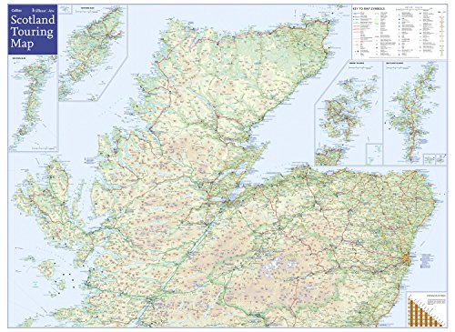 Escocia, mapa de carreteras Touring map 1:300.000. Collins [Idioma Inglés]
