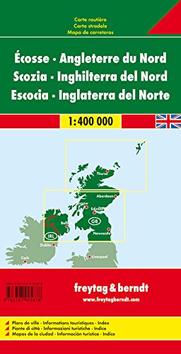 Escocia y norte de Inglaterra, mapa de carreteras. Escala 1:400.000. Freytag & Berndt.: Wegenkaart 1:400 000: 0288 (Auto karte)