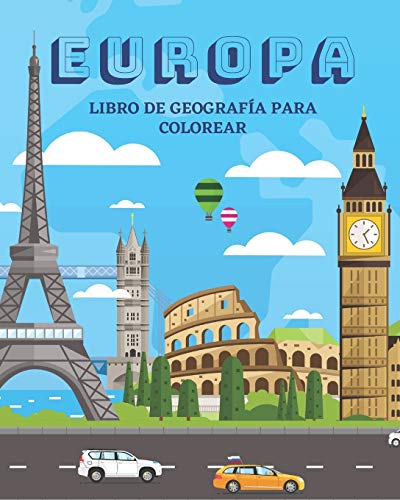 Europa: Libro de colorear la geografía para niños en edad escolar
