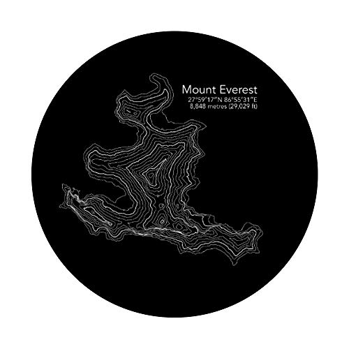 Everest Topographic Map - Monte Everest Regalo PopSockets PopGrip Intercambiable