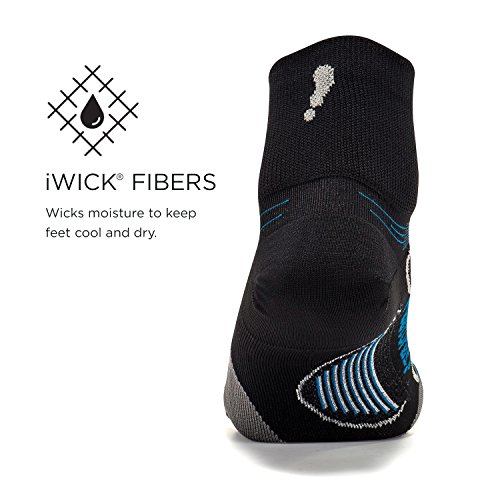 Feetures - Elite Ultra Light - Quarter - Calcetines deportivos para hombre y mujer - negro - Small
