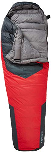 Ferrino SLEEPINGBAG LIGHTEC 1200 Duvet Saco de Dormir Tiempo Libre y Senderismo, Adultos Unisex, Multicolor (Red/Grey), Talla Única
