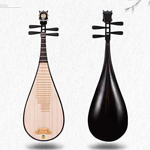 FFYUEEE Iron Peal Wood Pipa, Ruyi/Peony Head Opcional, Incluyendo La Bolsa De Almacenamiento, Instrumento Musical De Cuerda Tradicional con Un Hermoso Significado,B