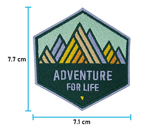 Finally Home Adventure Collection: Adventure for Life Montaña - Parche termoadhesivo para planchar