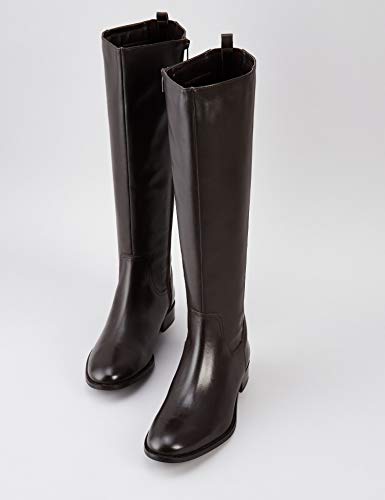 find. Flat Knee Length Leather Botas Altas, Marrón Brown, 36 EU