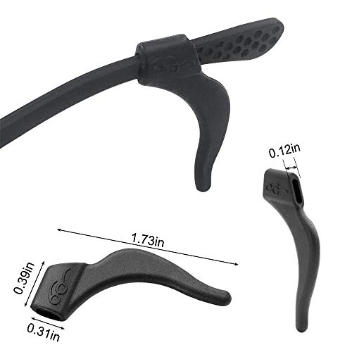 FineGood 12 pares de retenedores de gafas, de silicona antideslizante para lentes de templo consejos de deporte de la manga de los retenedores para gafas de sol de gafas de lectura