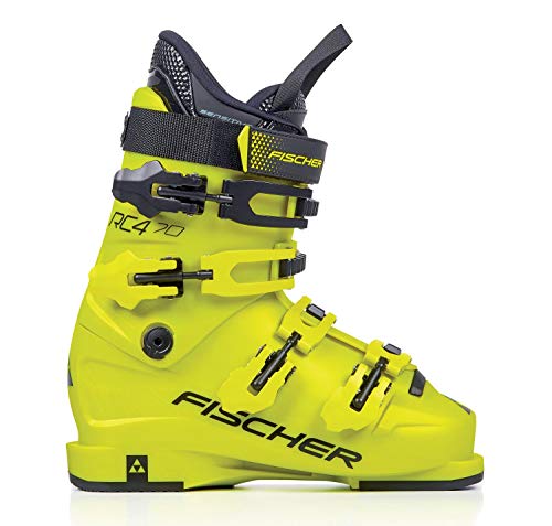 Fischer Sports Fischer RC4 70 JR Thermoshape-Botas de esquí para niño, Color Amarillo, Unisex niños, 24