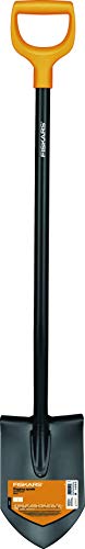 Fiskars Pala Puntiaguda para Suelos Duros, Longitud 117 cm, Acero/Plástico, Solid, 1003455, Negro