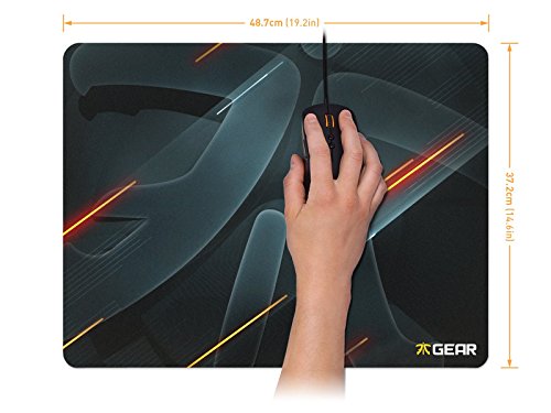 Fnatic Gear Focus Pro Gaming – Alfombrilla de ratón Negro Neon Edition XXL - 487 x 372 x 6mm