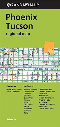 Folded Map Phoenix/Tucson & Vic AZ Regional (Rand Mcnally Regional Map) [Idioma Inglés]