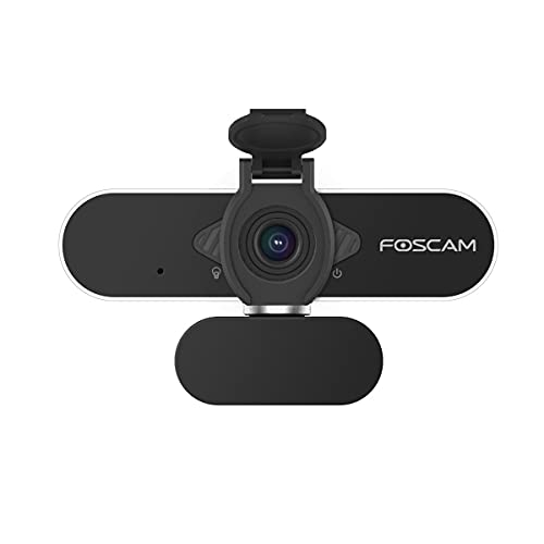 Foscam W21 Webcam 1080P Full HD con Micrófono Incluido, Cámara Web para Video Chat y Grabación, Compatible con Windows, Linux, Mac y Android. Cierre de privacidad
