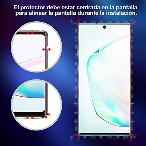G-Color Galaxy Note10 Protector Pantalla, [Alta Viscosidad], Cristal Vidrio Templado de 3D [Alta Sensibilidad] [9H Dureza] Protector de Pantalla para Samsung Galaxy Note 10