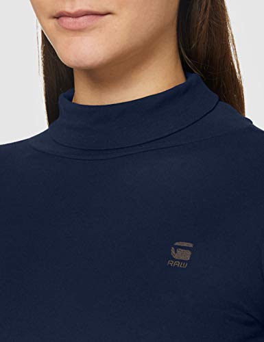 G-STAR RAW Xinva Slim Turtle Neck Camiseta, Sartho Blue C515-6067, S para Mujer