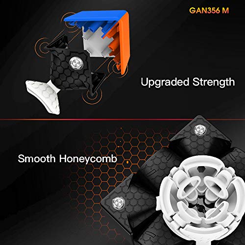 GAN 356M, Cubo de Velocidad Magnético 3x3 sin Pegatinas 356M Cubo Mágico (versión Lite 2020)
