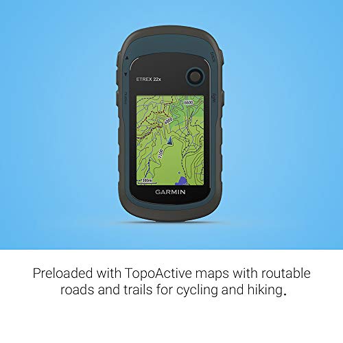 Garmin ETREX 22x GPS de Mano con Pantalla Color de 2.2” y Mapa TopoActive preinstalado