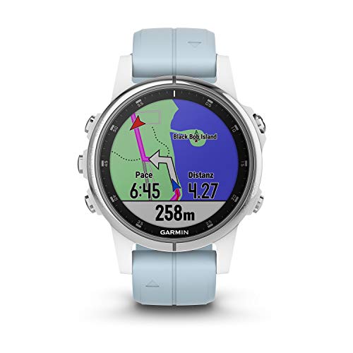 Garmin Fenix 5S Plus - Reloj GPS Multideporte, Color Azul (Celeste)