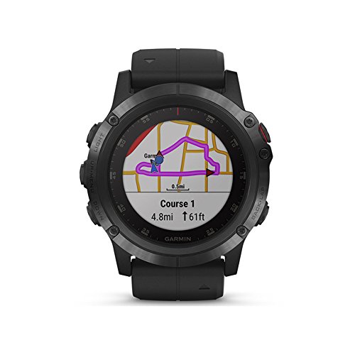 Garmin Fenix 5X Plus Sapphire Edition Multi-Sport Training GPS Watch (51mm, Black with Black Band)