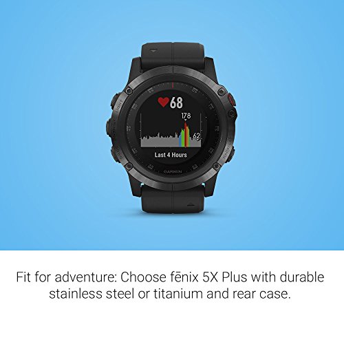 Garmin Fenix 5X Plus Sapphire Edition Multi-Sport Training GPS Watch (51mm, Black with Black Band)
