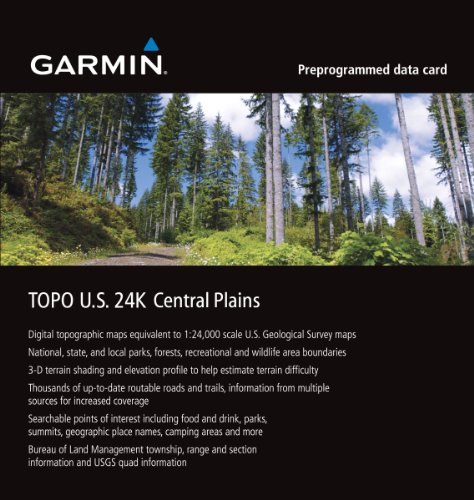 Garmin Topo USA 24K - Mapas para GPS, cobertura geográfica Planicies del Centro