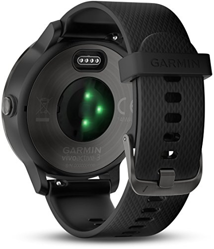 Garmin Vivoactive 3 - Smartwatch con GPS y pulso en la muñeca, Negro (Gunmetal), M/L