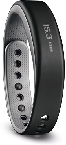 Garmin VivoSmart HRM - Pulsera con monitor de actividad (pack con pulsómetro), color gris, talla S