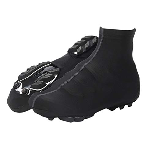 Garneck Cubrezapatillas de Ciclismo Cubre Calzado para Deportes Al Aire Libre Antideslizante Zapato Cubre Lluvia para MTB Bicicleta de Carretera Bicicleta de Carreras (Negro XL)