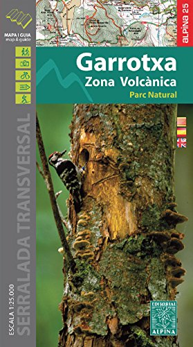 Garrotxa - Zona Volcánica, mapa excursionista. Escala 1:25.000. Español, Català, English. Editorial Alpina. (Mapa Y Guia Excursionista)