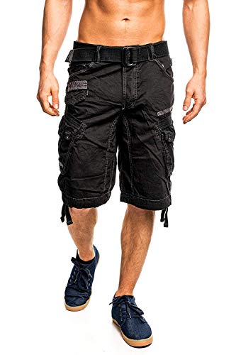 Geographical Norway Hombre Cargo Short People - Negro, XXL