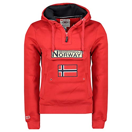 Geographical Norway - Sudadera DE Hombre GYMCLASS Rojo M