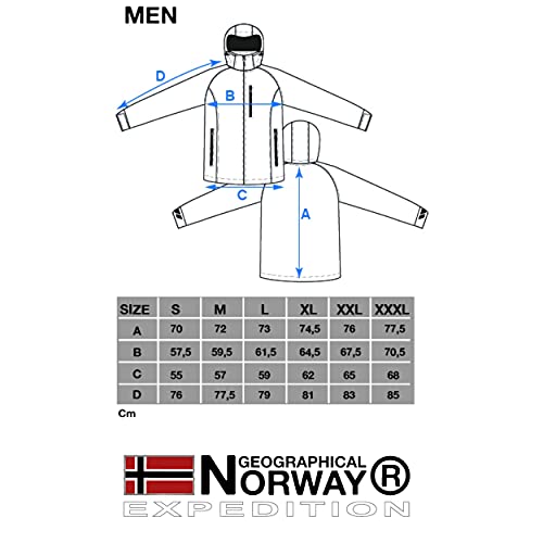 Geographical Norway TABOO MEN - Chaqueta Softshell Impermeable Hombre - Capucha Transpirable Exterior - Chaqueta Cortavientos Invierno - Ideal Para Actividades Al Aire Libre MARINA L