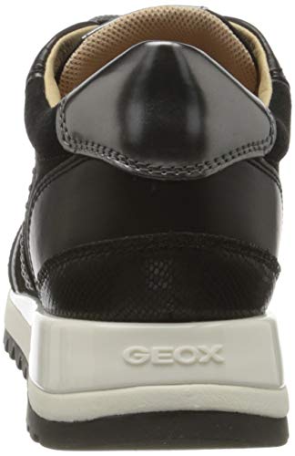 Geox D TABELYA A Zapatillas Mujer, Negro (Black/Gun C9B1G), 37 EU