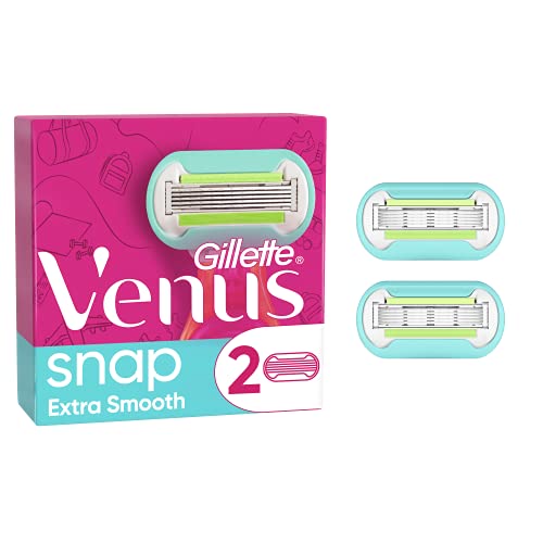 Gillette Venus Extra Smooth Snap Cuchillas de Afeitar Mujer, Paquete de 2 Cuchillas de Recambio