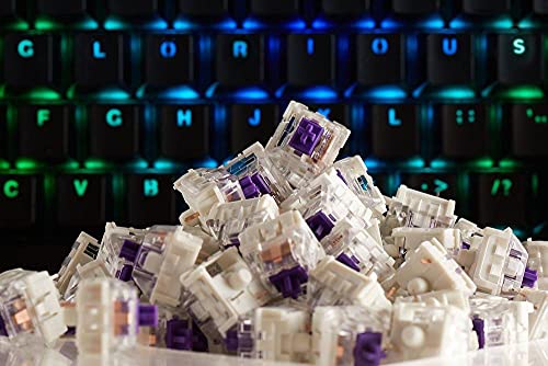 Glorious PC Gaming Race Conmutadores Kailh Pro Purple para teclados GMMK - 120 Piezas