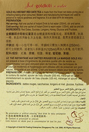 Gold Kili Té Instantáneo de Dátil Rojo Paquete de 1 x 10 x 18 Gr 21 g