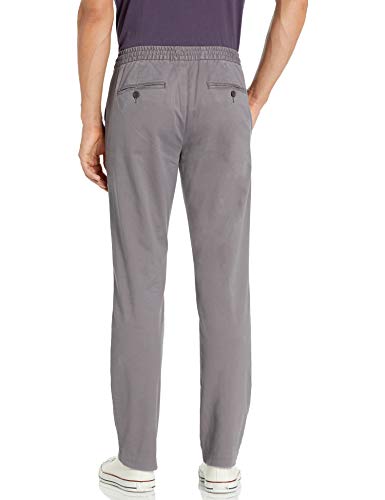 Goodthreads Straight-Fit Washed Chino Drawstring Pant Casual-Pants, Gris, XXX-Large/28" Inseam